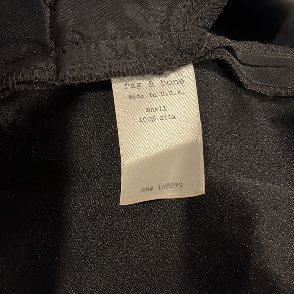 Rag & Bone 100% Silk Shorts Black Women’s Size 12 - Picture 5 of 9